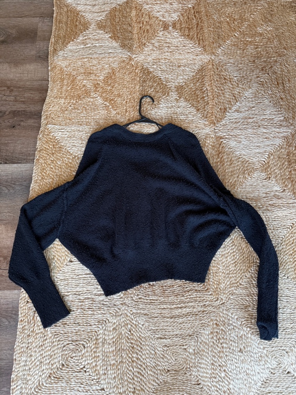 Free People Black Cropped Button-Up Cardigan - Picture 3 of 6